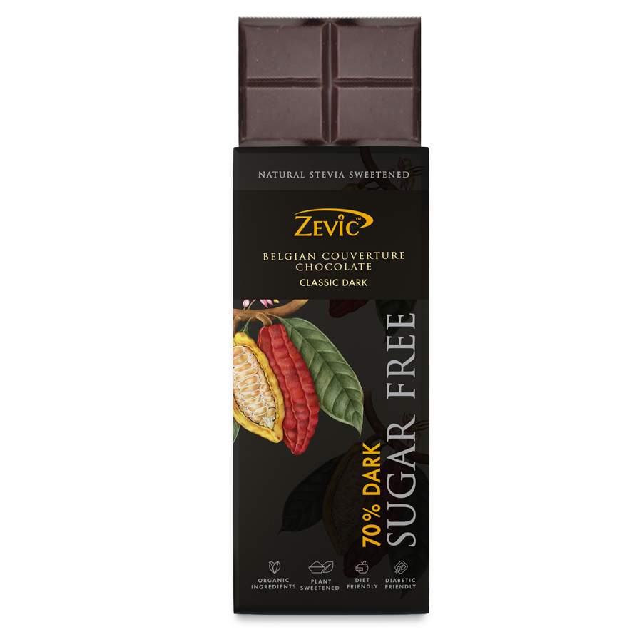 70% Dark Belgian Couverture Chocolate- Classic - 40 gms