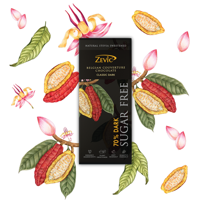 70% Dark Belgian Couverture Chocolate- Classic - 40 gms