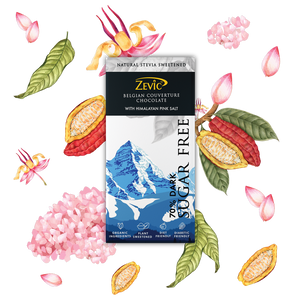70% Dark Belgian Couveture Chocolate with Himalayan Pink Salt - 40 gms