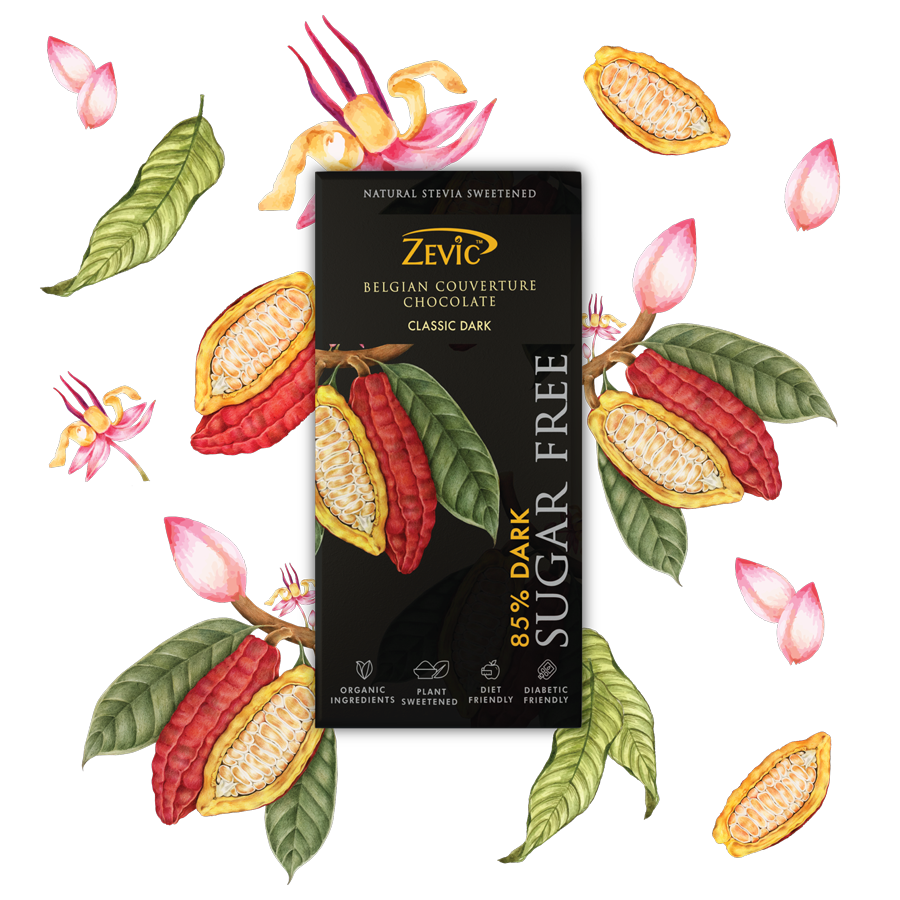85% Dark Belgian Couverture Chocolate- Classic Dark - 90 gms