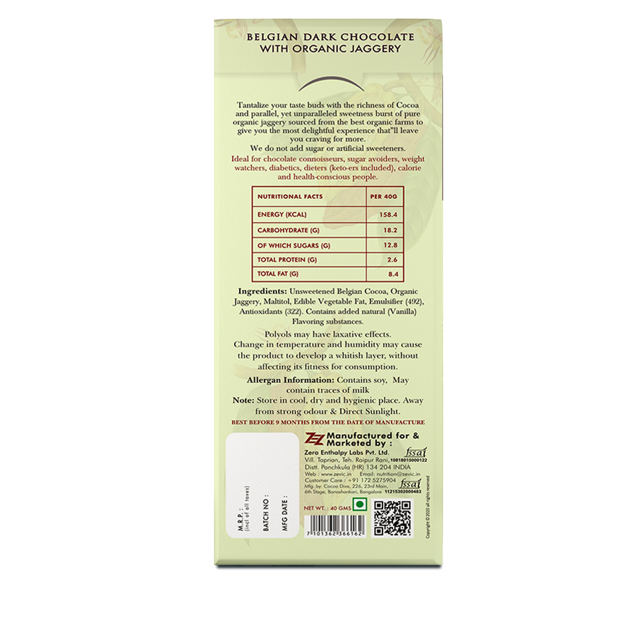Dark Chocolate with Organic Jaggery