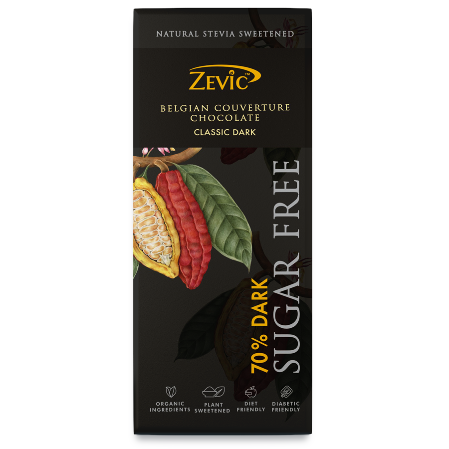 70% Dark Belgian Couverture Chocolate- Classic - 40 gms