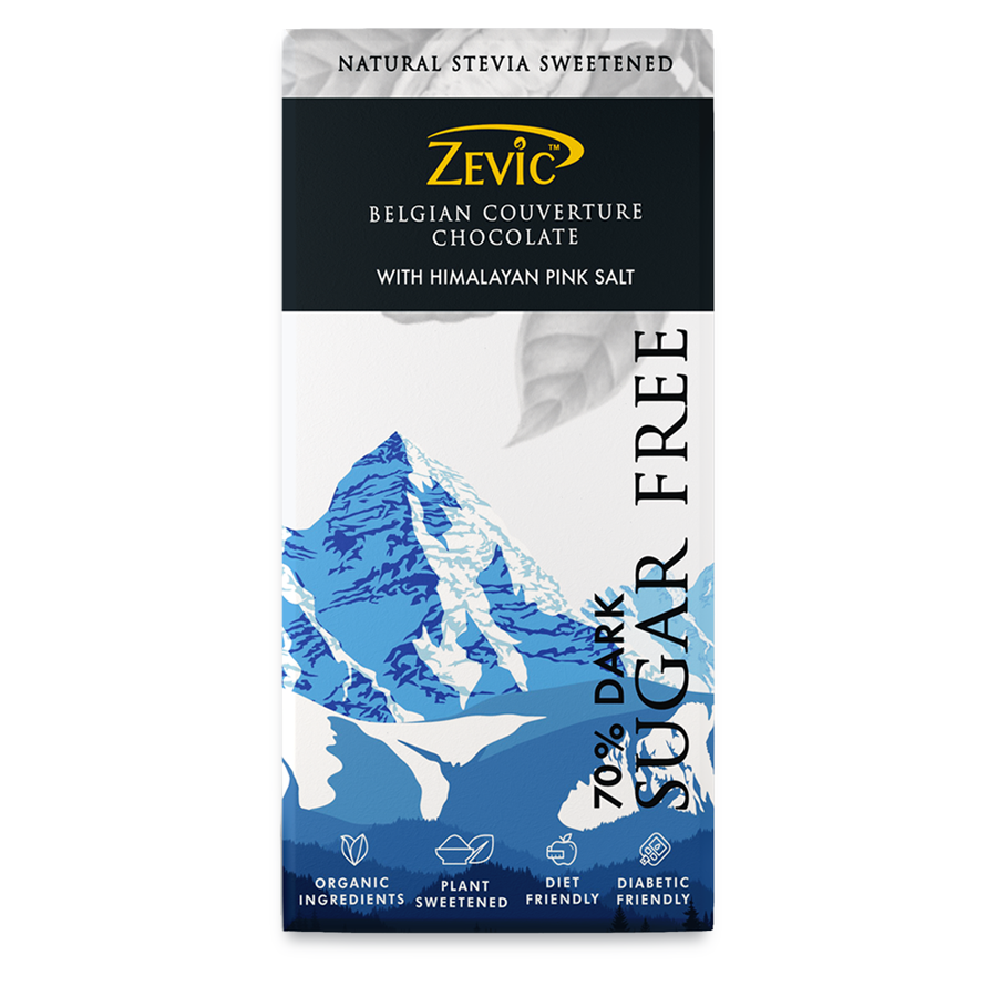 70% Dark Belgian Couveture Chocolate with Himalayan Pink Salt - 40 gms
