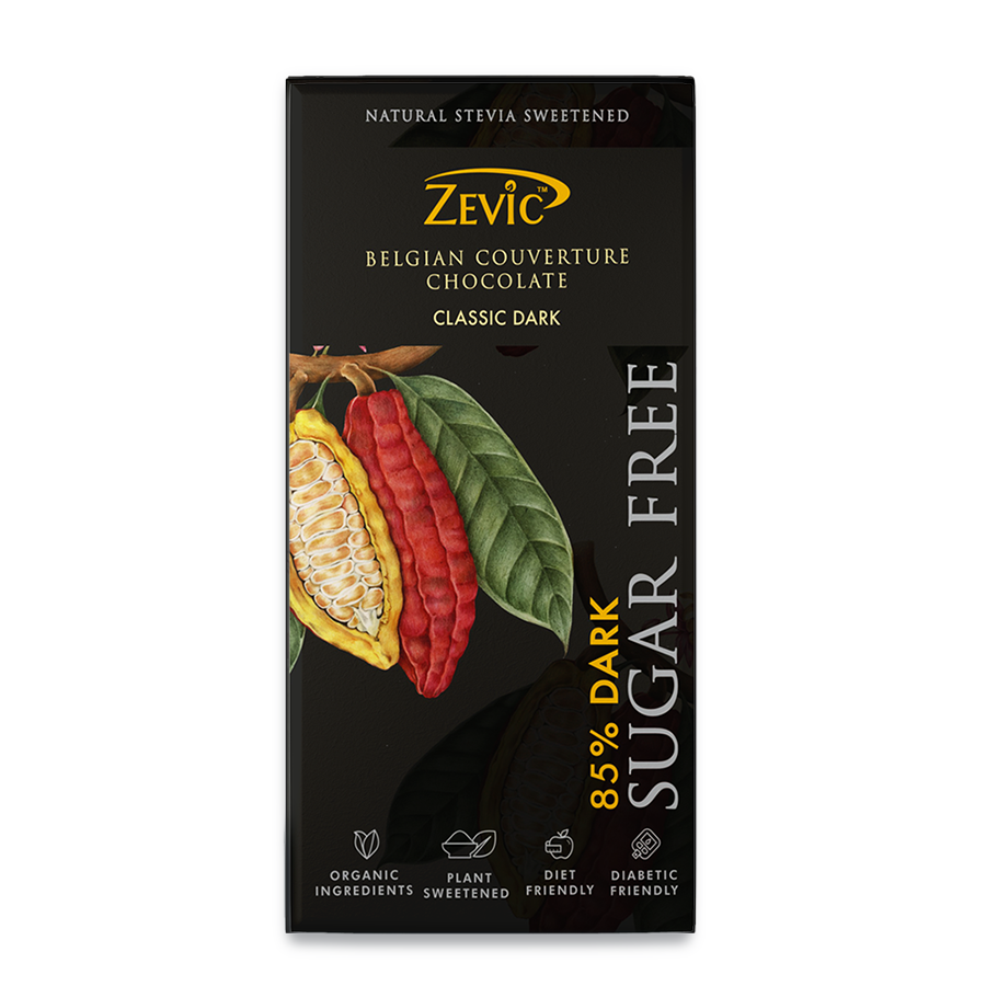 85% Dark Belgian Couverture Chocolate- Classic Dark - 90 gms