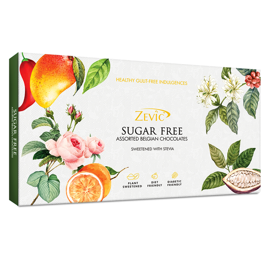 Sugar Free Assorted Dark Belgian Chocolates Gift Pack - 160 gms