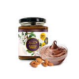 Zevic Sugar Free Belgian Keto Chocolate Almond Spread with 50% Almonds, Natural Almond Oil (No Palm Oil) & No Sugar 200 gm | Diabetic Friendly | Natural Sweetened | Keto Friendly