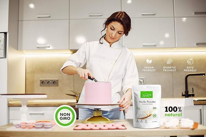 Zevic Stevia Powder – 500g | 100% Natural Zero-Calorie Sweetener | Diabetic-Friendly | Sugar Substitute for Cooking, Baking & Beverages