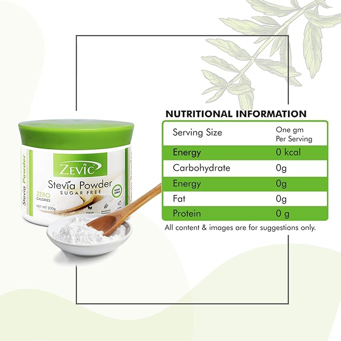 Zevic Stevia Sugar Free Powder 200 gm