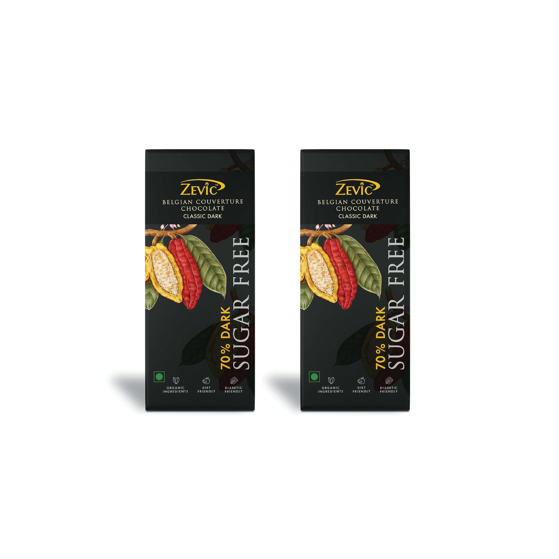 70% Dark Belgian Couverture Chocolate- Classic - 40 gms