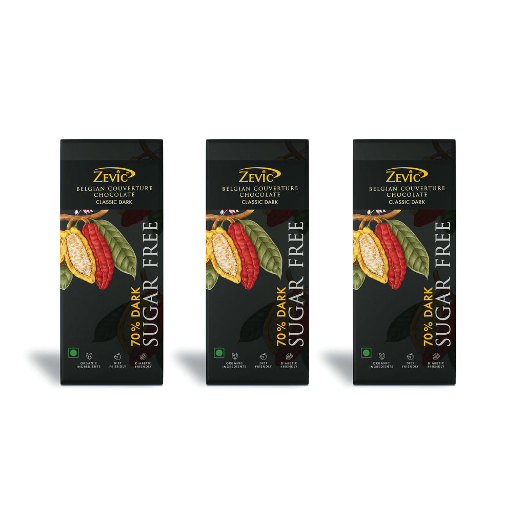 70% Dark Belgian Couverture Chocolate- Classic - 40 gms