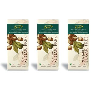 70% Dark Belgian Couverture Chocolate with Organic Turkish Hazelnuts - 40g