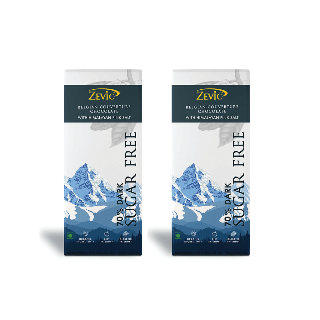 70% Dark Belgian Couveture Chocolate with Himalayan Pink Salt - 40 gms