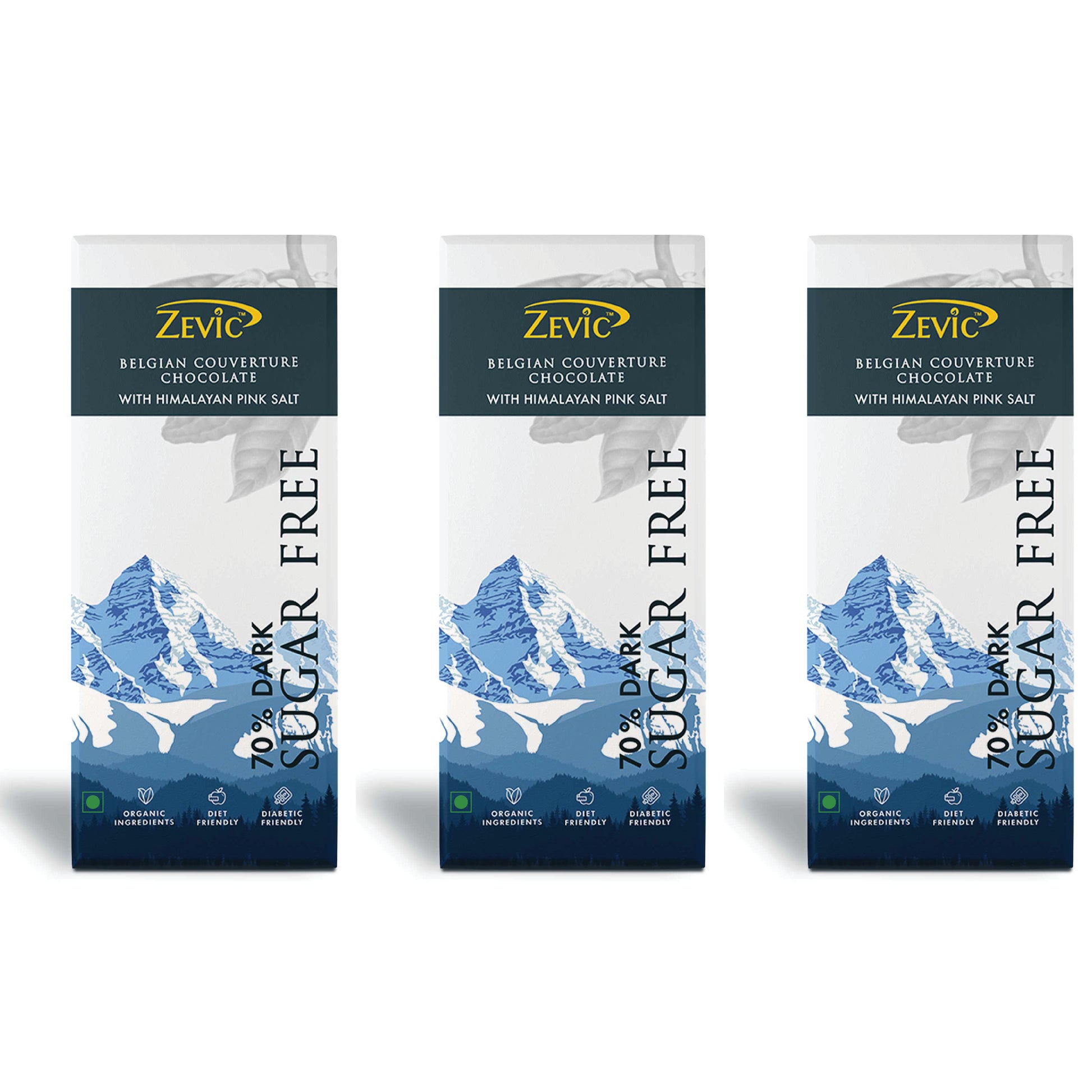 70% Dark Belgian Couveture Chocolate with Himalayan Pink Salt - 40 gms
