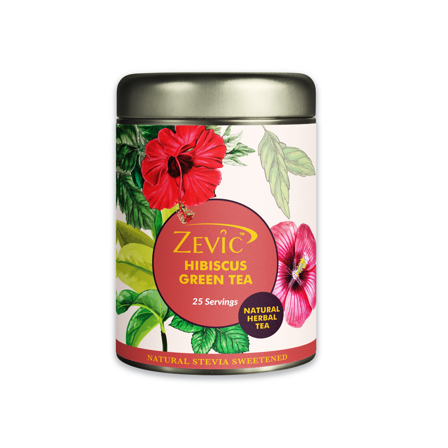 Hibiscus Herbal Green Tea with Peppermint