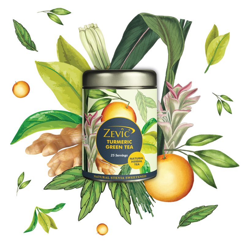 Turmeric Herbal Green Tea with Turmeric, Orange Peel & Lemon Grass