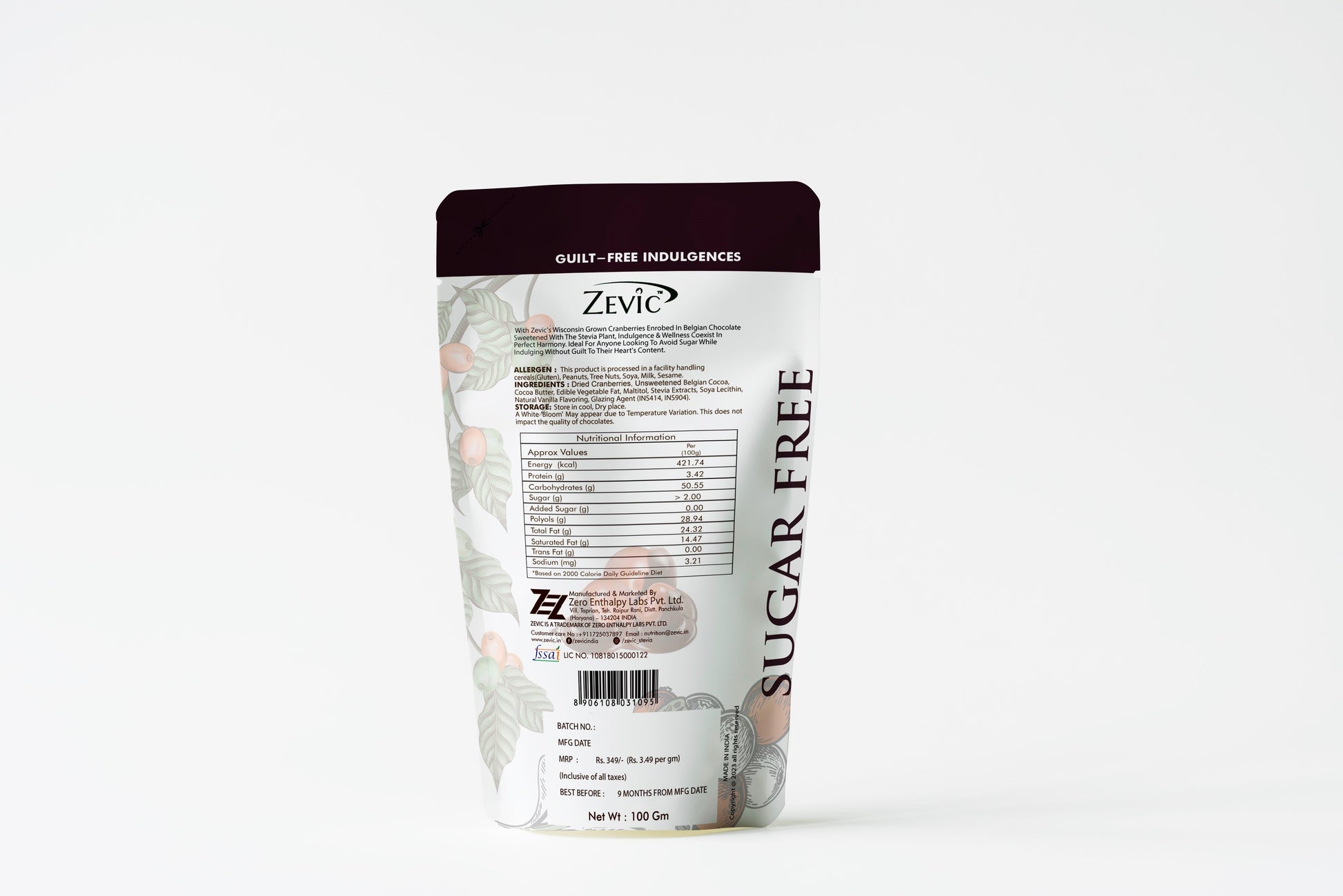 Sugarfree Chocolate Coated Cranberries