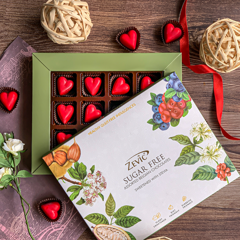 Sugar Free Keto Chocolate Strawberry Hearts Gift Pack