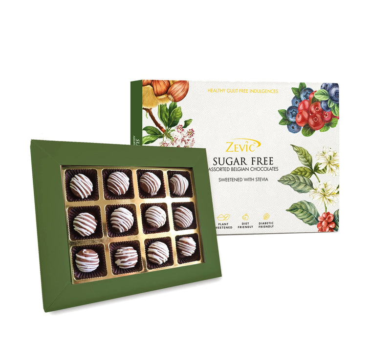 70% Dark Sugar Free Keto Chocolate Pralines and Truffles Celebration Gift Pack - 120 gms